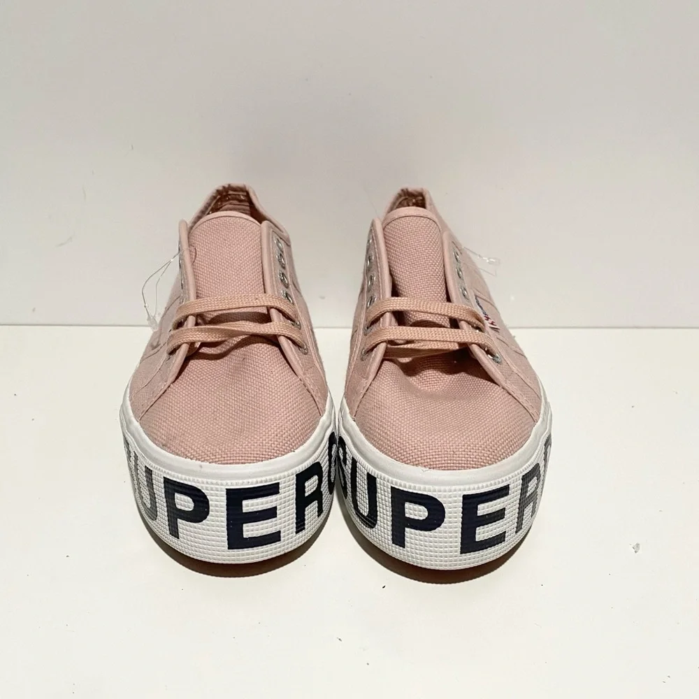 Superga‎ Women's Blush Pink Platform Sneakers Canvas 8